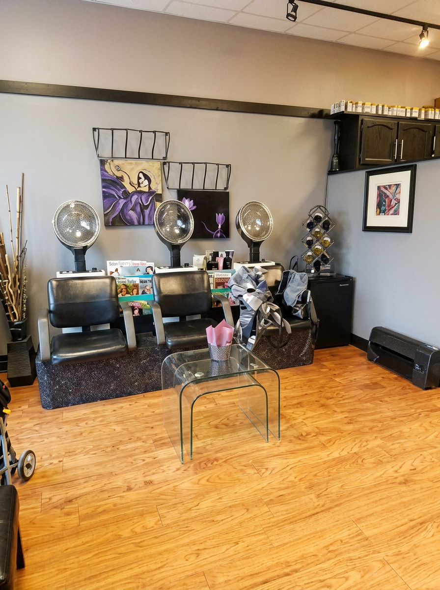 Elegant styling station at A New Image salon